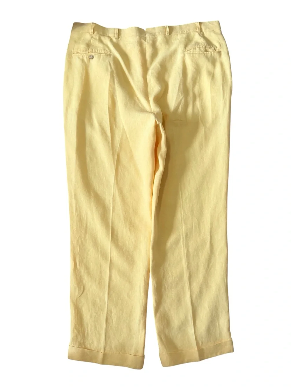 Vintage Brooks Brothers Yellow Linen Trousers Size 42